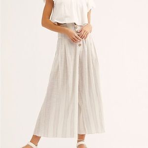 FREE PEOPLE White Sands Wide Leg Pant